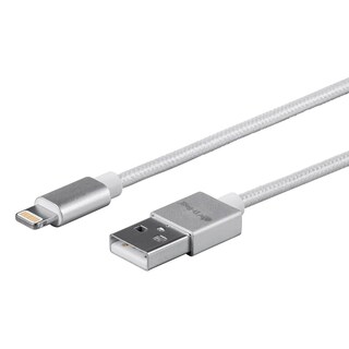 Foto 3 | Cable Trenzado De Carga Rápida Usb A A Lightning 2M Blanco D-bugg