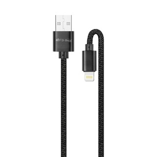 Foto 1 | Cable Trenzado De Carga Rápida Usb A A Lightning 2m Negro D-bugg