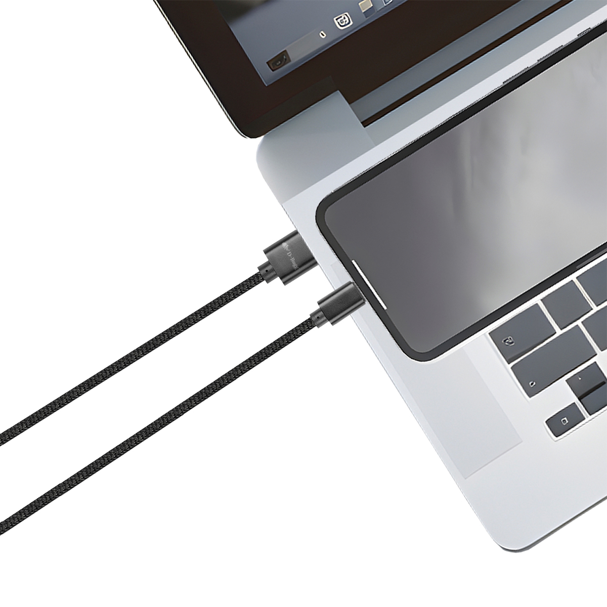 Foto 4 pulgar | Cable Trenzado De Carga Rápida Usb A A Lightning 2m Negro D-bugg