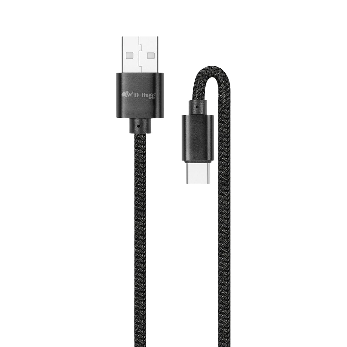 Cable Trenzado De Carga Rápida Usb A A  Tipo C 2m Negro D-bugg $249
