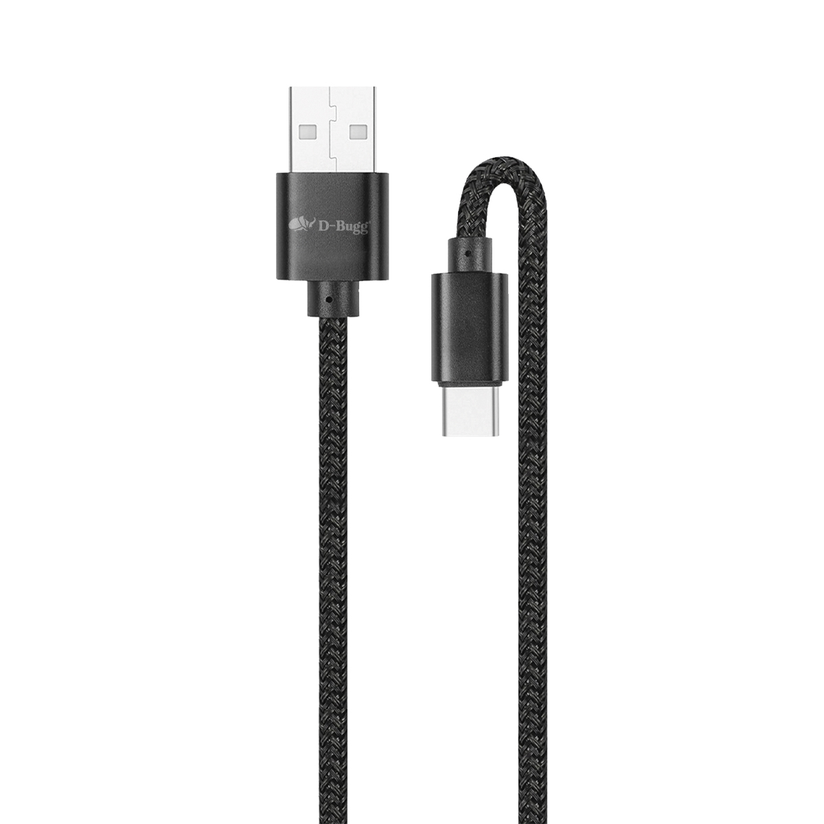 Foto 2 pulgar | Cable Trenzado De Carga Rápida Usb A A  Tipo C 2m Negro D-bugg