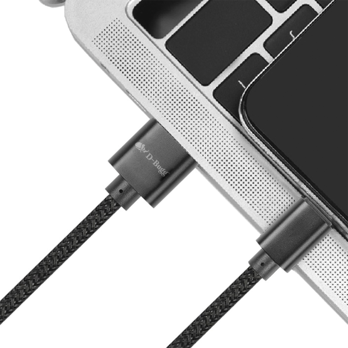 Foto 3 pulgar | Cable Trenzado De Carga Rápida Usb A A  Tipo C 2m Negro D-bugg