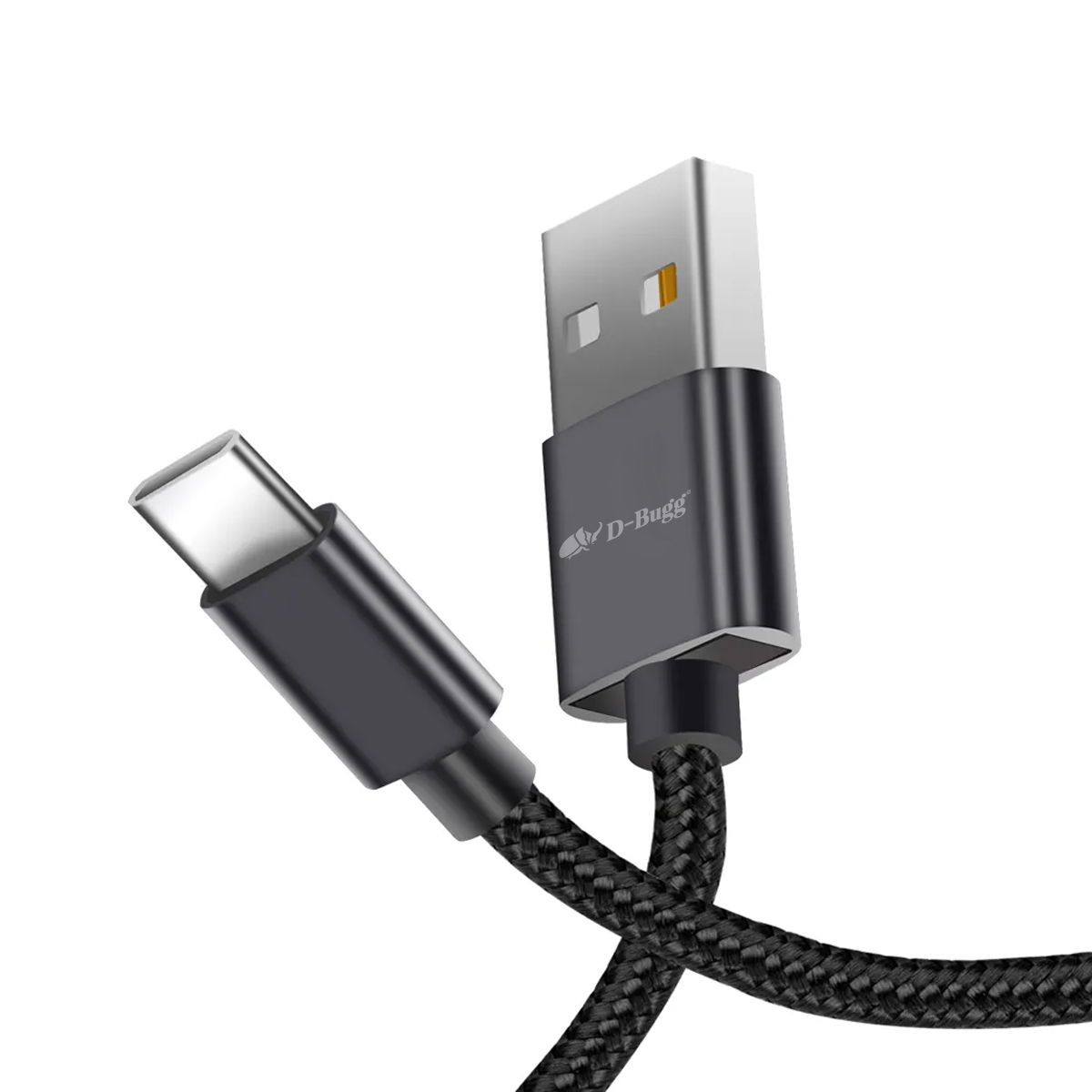Foto 4 pulgar | Cable Trenzado De Carga Rápida Usb A A  Tipo C 2m Negro D-bugg
