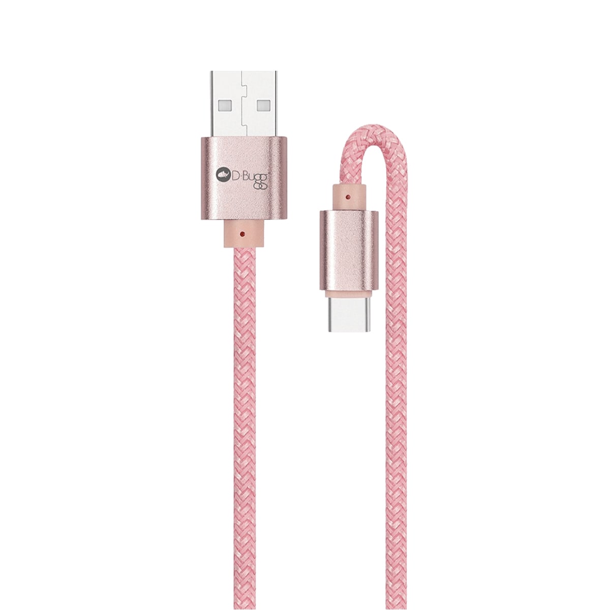 Cable Trenzado De Carga Rápida Usb A A  Tipo C 2m Rosa D-bugg $249