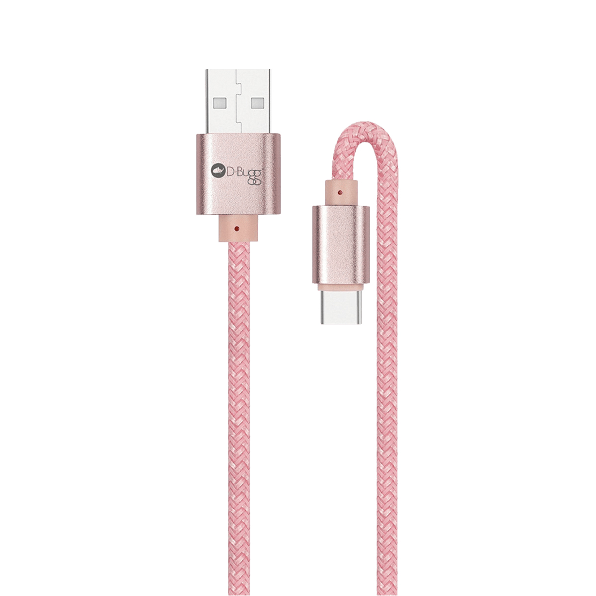 Foto 1 | Cable Trenzado De Carga Rápida Usb A A  Tipo C 2m Rosa D-bugg