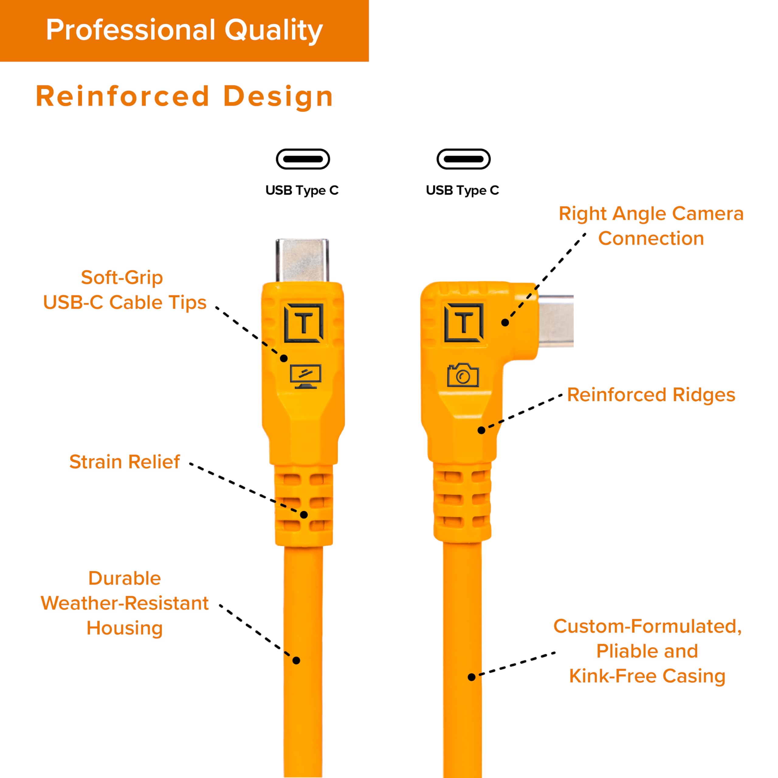 Foto 2 | Cable Tether Tools Tetherpro Optima 10g Usb 3.0 De 3 M, Naranja - Venta Internacional.