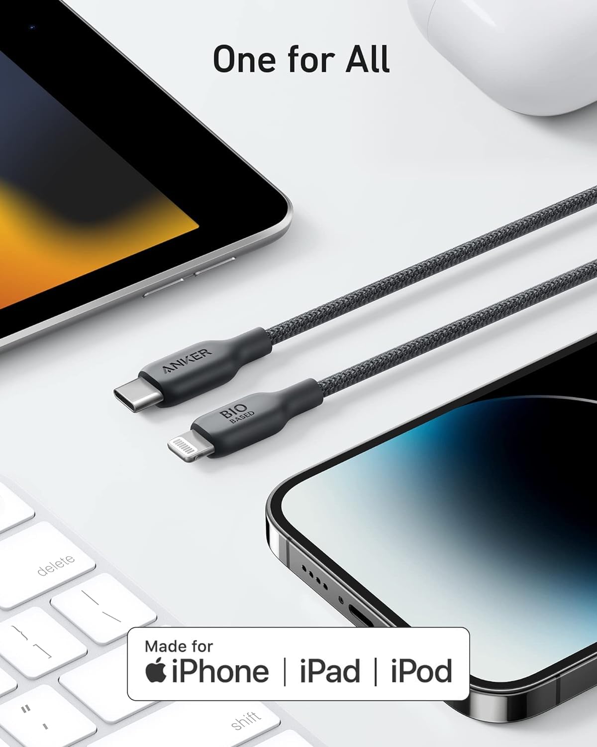 Foto 5 | Cable Anker Usb-c A Lightning 541 Biobraded De 3 M Para Iphone - Venta Internacional.