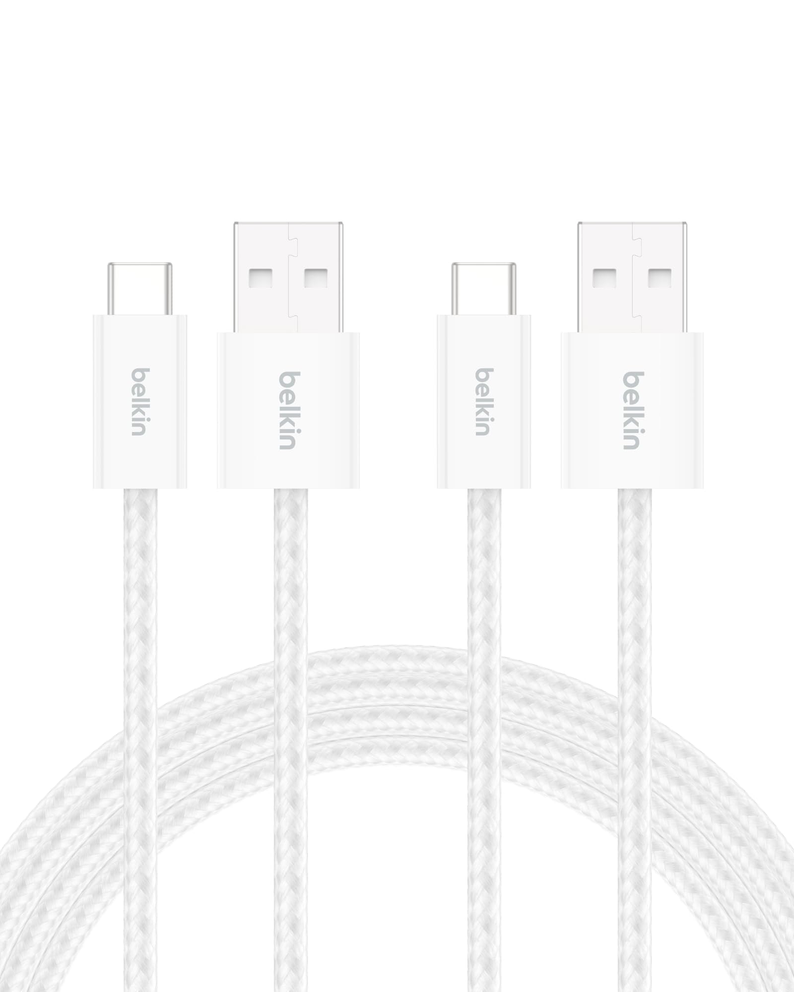 Foto 2 pulgar | Cable Usb-a A Usb-c Trenzado Belkin De 2 M, Blanco (paquete De 2) - Venta Internacional.
