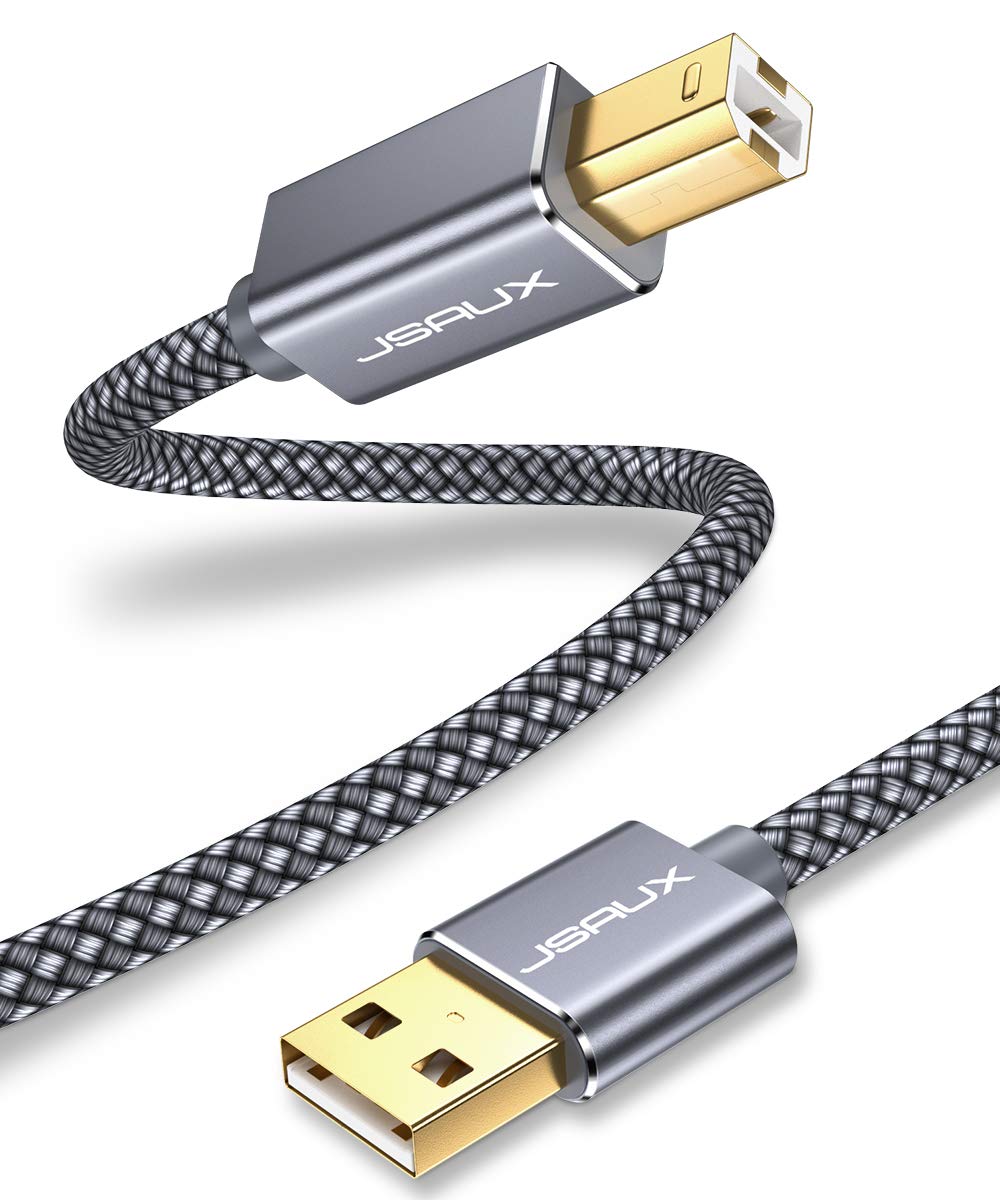 Foto 2 pulgar | Cable De Impresora Jsaux Usb 2.0 Tipo A Macho A B Macho De 2 M, Gris - Venta Internacional.