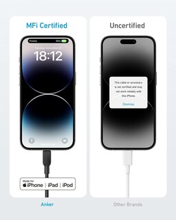Foto 3 | Cable Usb-c a Lightning Anker 310 de 3 Pies Negro - Venta Internacional