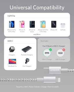 Foto 3 | Cable Usb-C Anker para iPhone-Venta Internacional