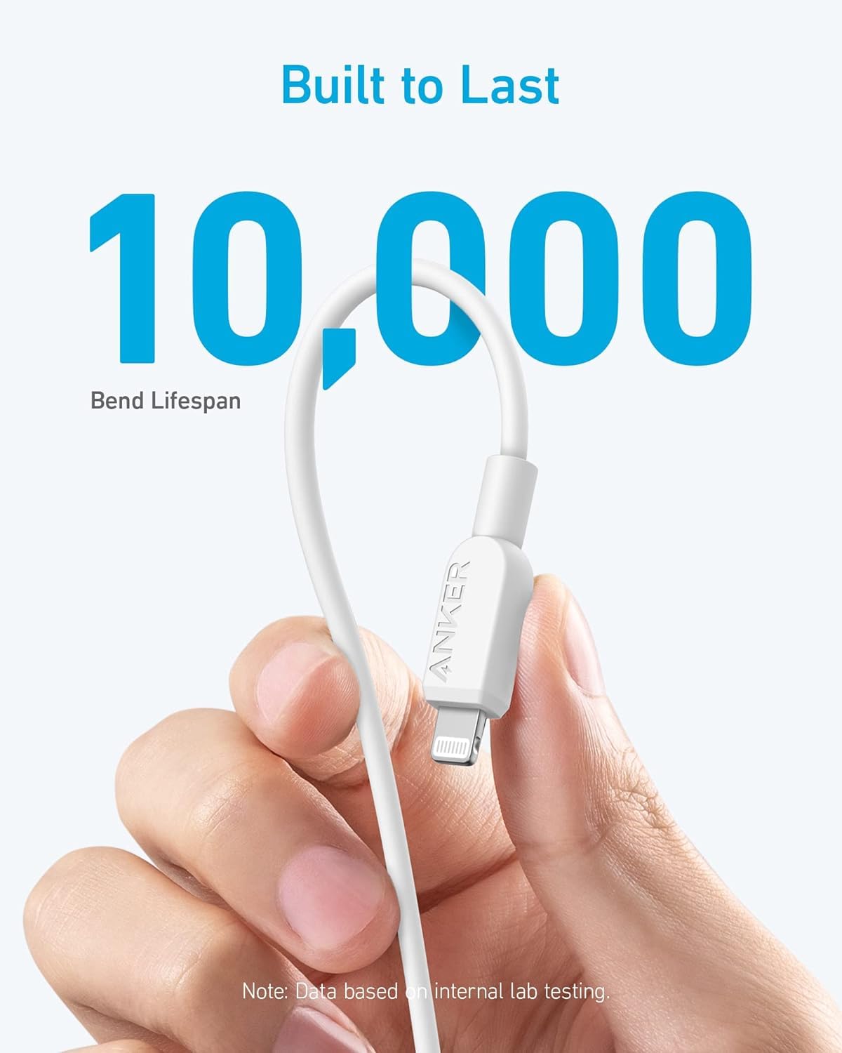 Foto 4 pulgar | Cable Usb-c a Lightning Anker 310 de 10 Pies Blanco - Venta Internacional