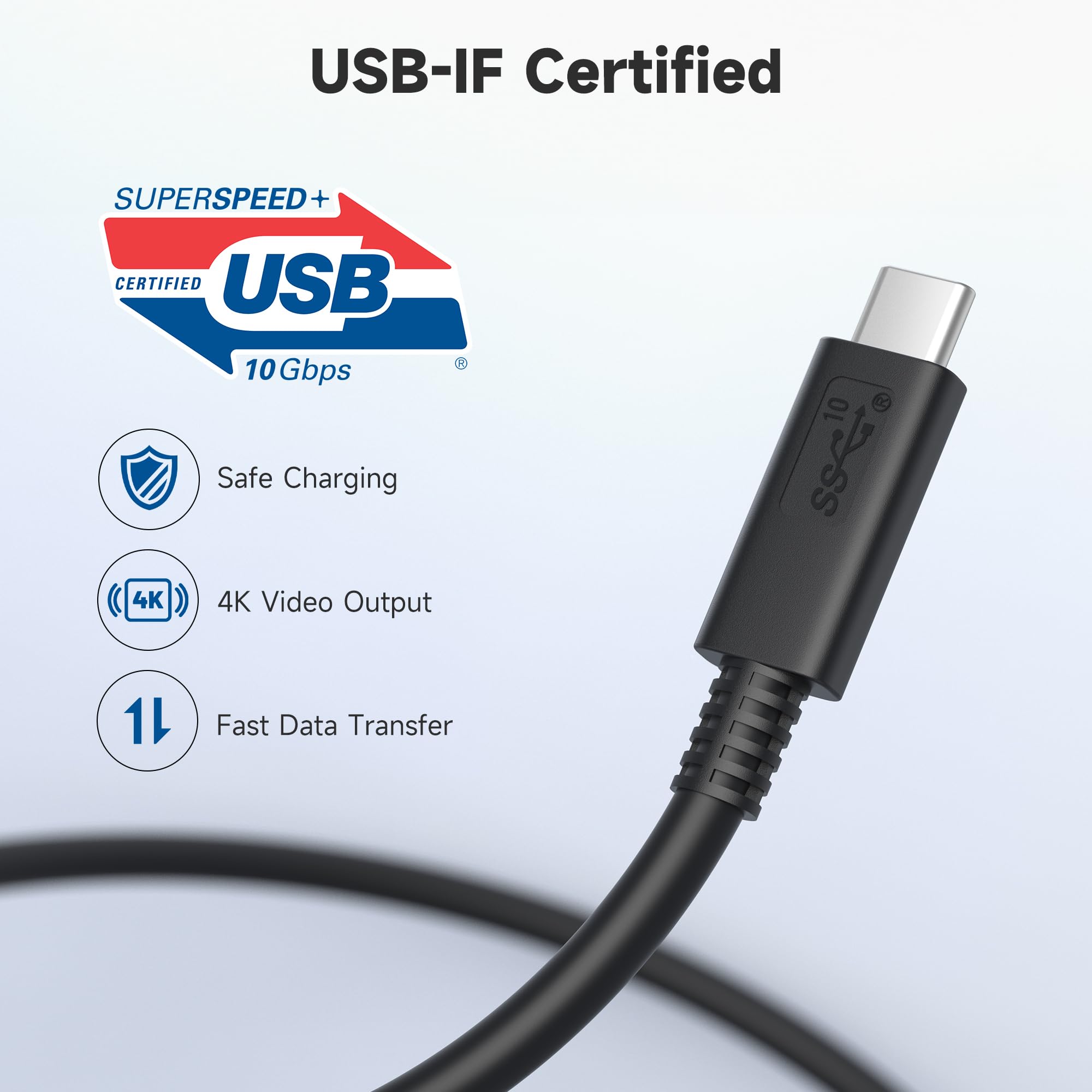 Foto 3 pulgar | Cable Matters Usb C A Usb C 10 Gbps Gen 2 1 M Negro - Venta Internacional.