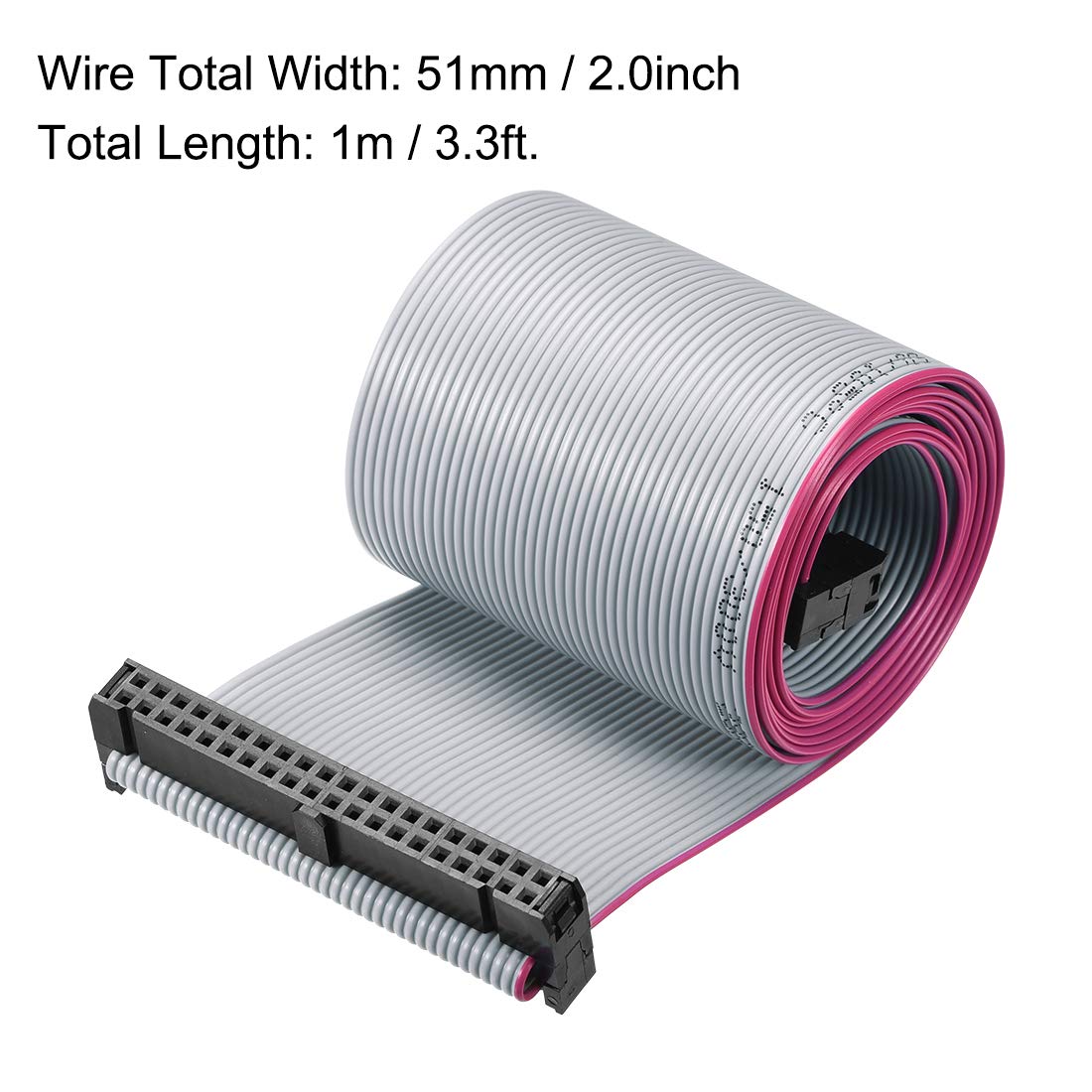 Foto 5 pulgar | Cable Plano Uxcell, Conector Fc/fc Tipo A, 40 Pines, 1 M - Venta Internacional.
