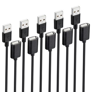 Foto 1 | Cable De Extensión Usb Smays Usb-a 2.0 De 1,5 M, Paquete De 5 Unidades, Macho A Hembra - Venta Internacional.