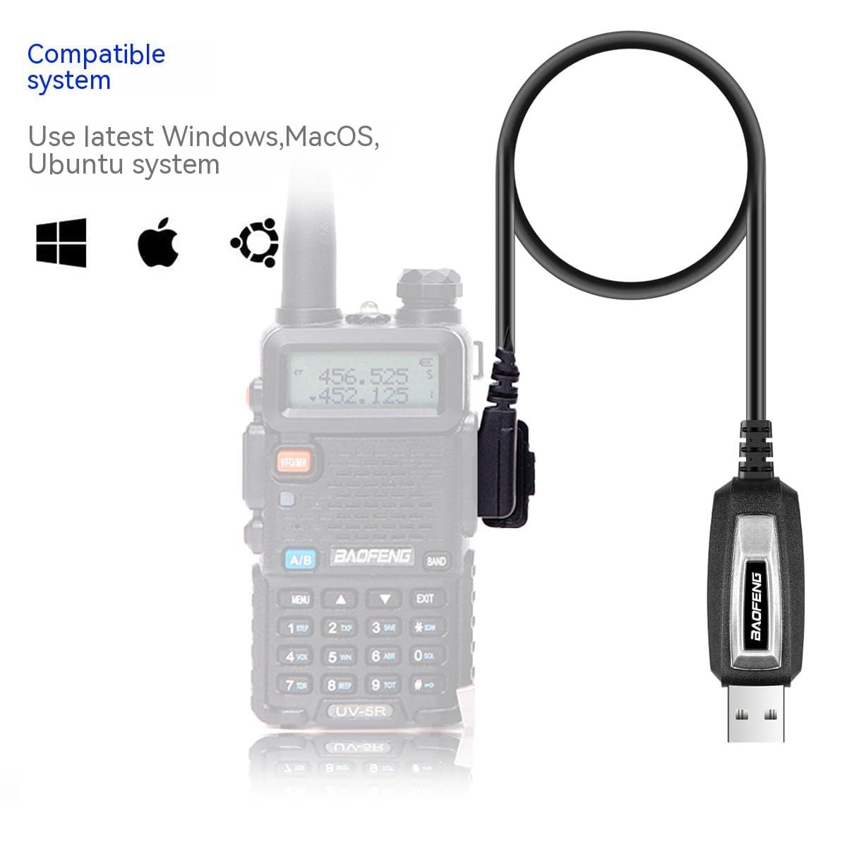 Foto 4 pulgar | Cable De Programación Baofeng Genuino Para Uv-5r, Uv-82, Bf-f8hp - Venta Internacional.