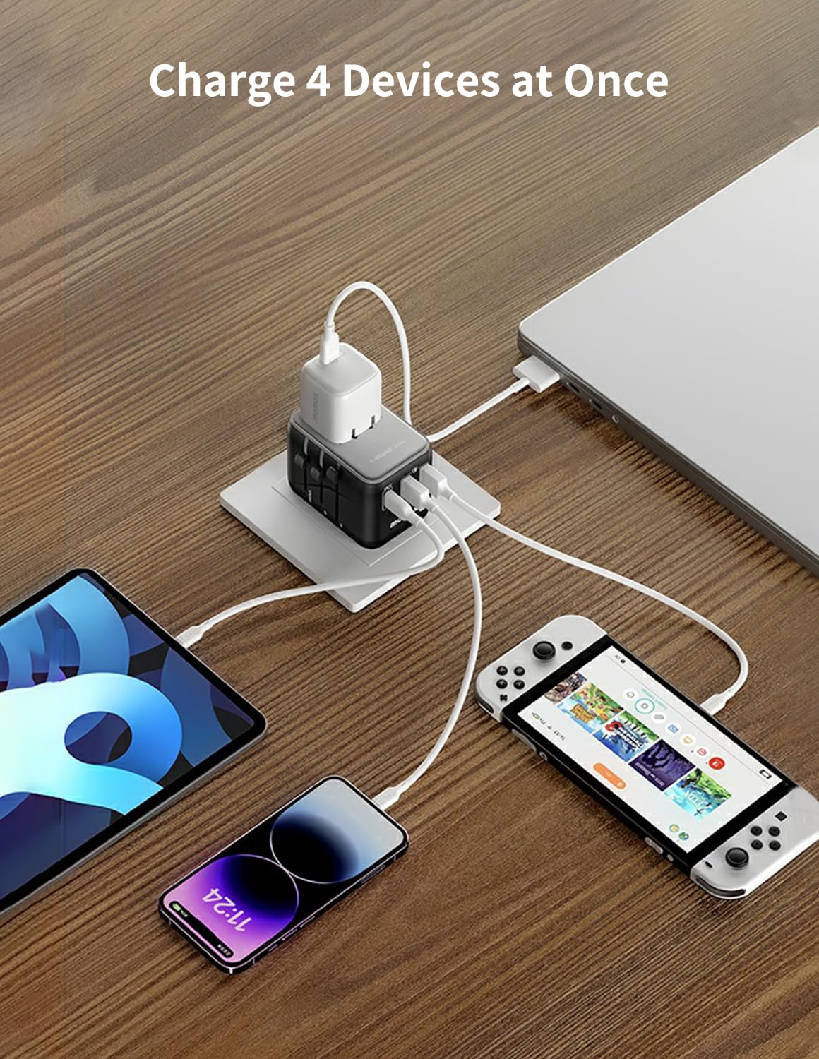 Foto 5 pulgar | Adaptador De Viaje Universal Momax, Cargador Rápido Gan De 20 W, 2 Usb - Venta Internacional.