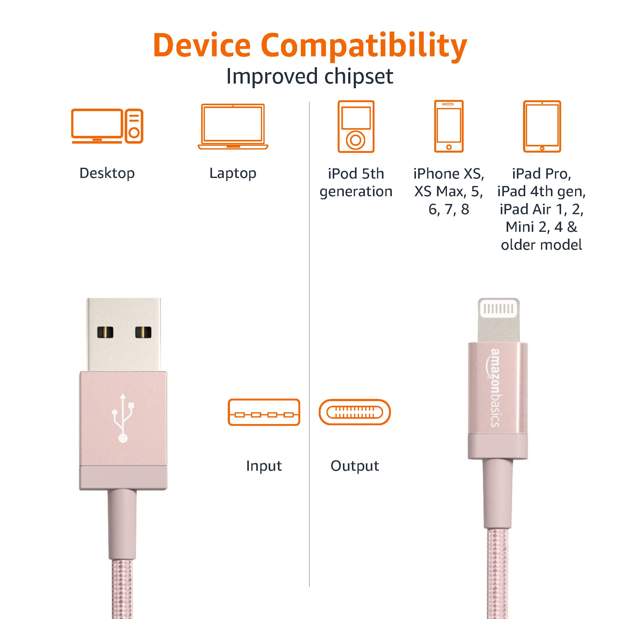 Foto 5 pulgar | Cable Cargador Amazon Basics Usb-a A Lightning, Paquete De 2 Unidades, 1,8 M - Venta Internacional.