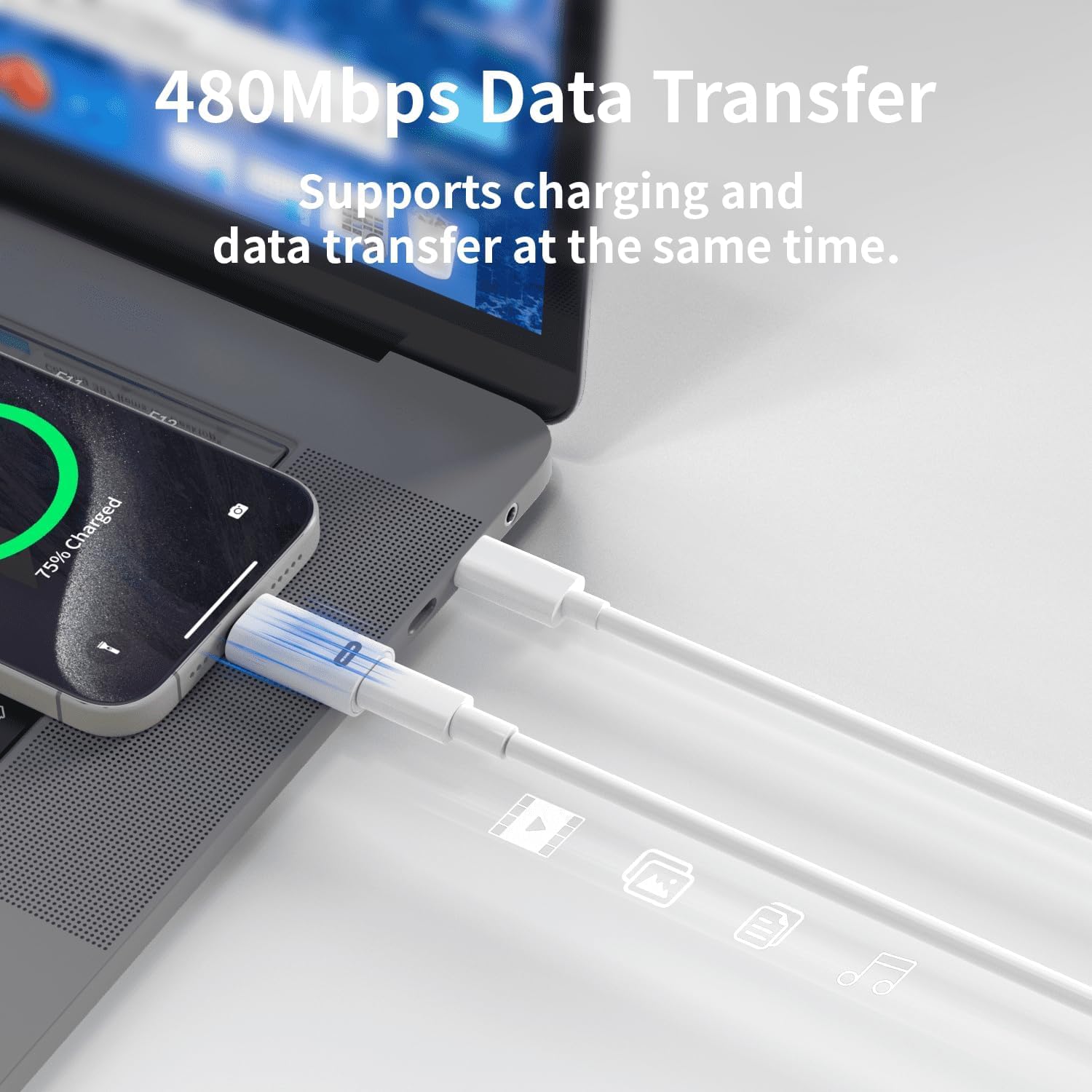 Foto 6 | Adaptador Esbeecables Lightning A Usb C Para Iphone 16, Paquete De 2 - Venta Internacional.