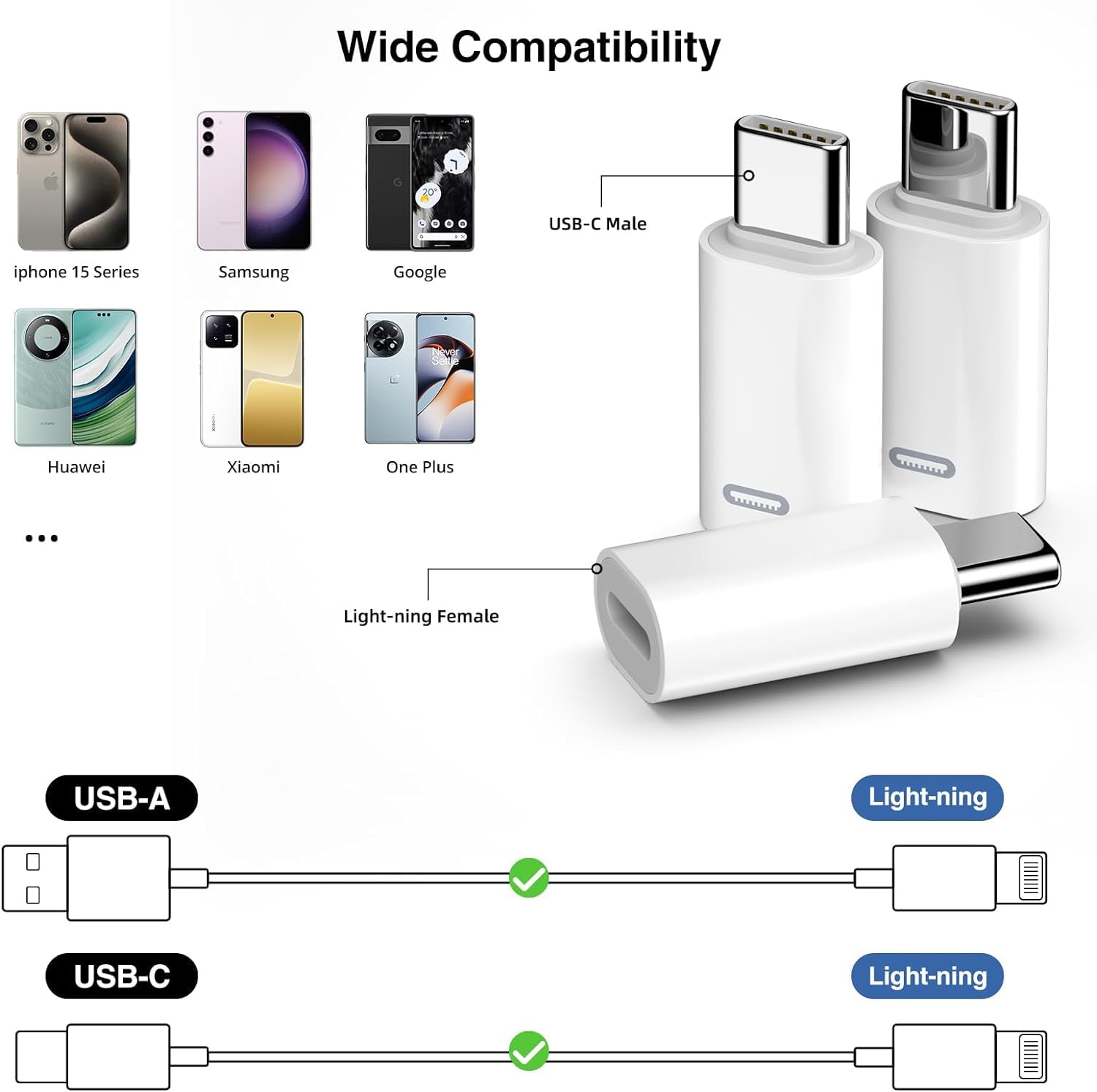 Foto 8 pulgar | Adaptador Esbeecables Lightning A Usb C Para Iphone 16, Paquete De 2 - Venta Internacional.
