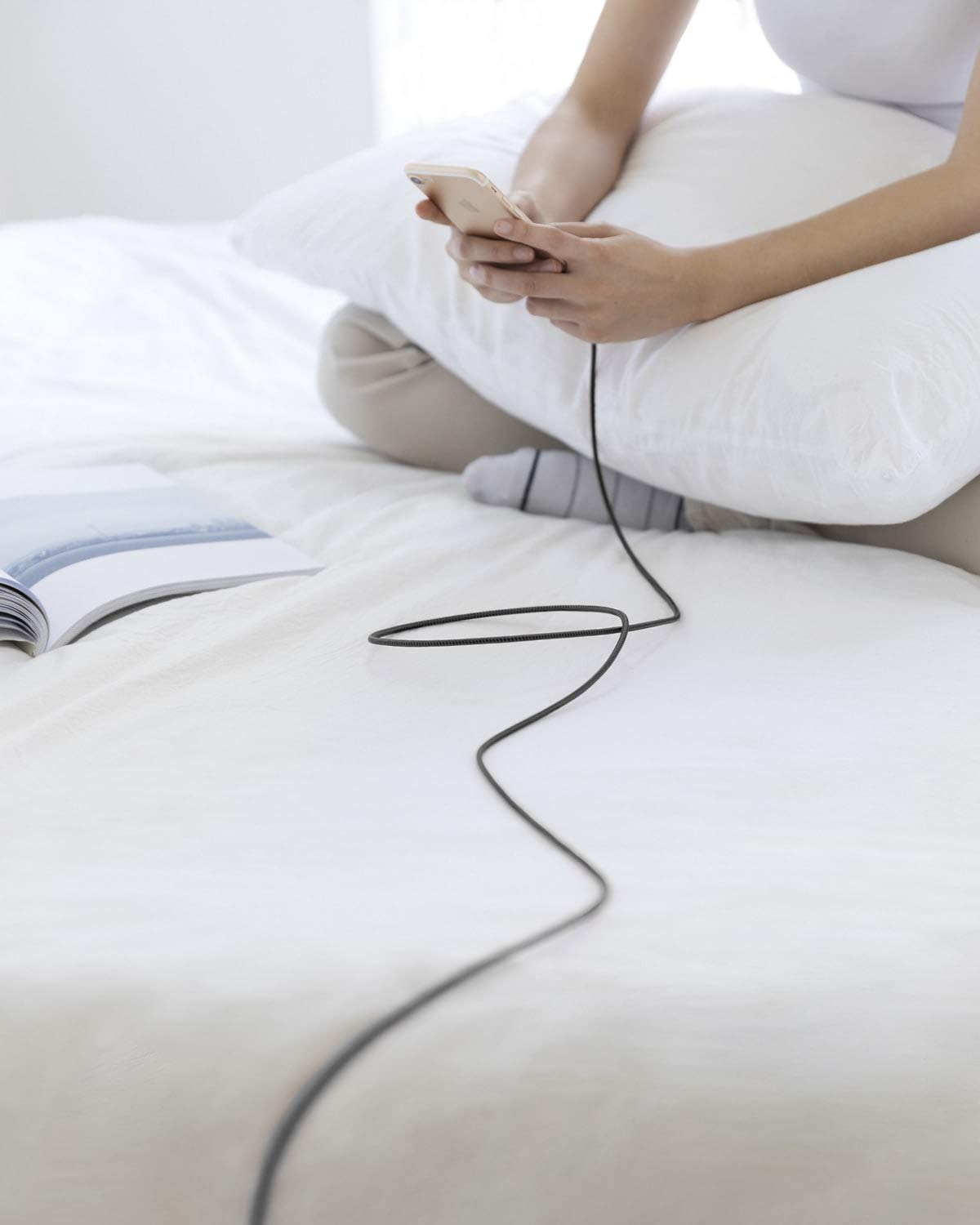 Foto 7 | Cable Lightning Anker Premium De Nailon De Doble Trenzado De 6 Pies, Negro - Venta Internacional.