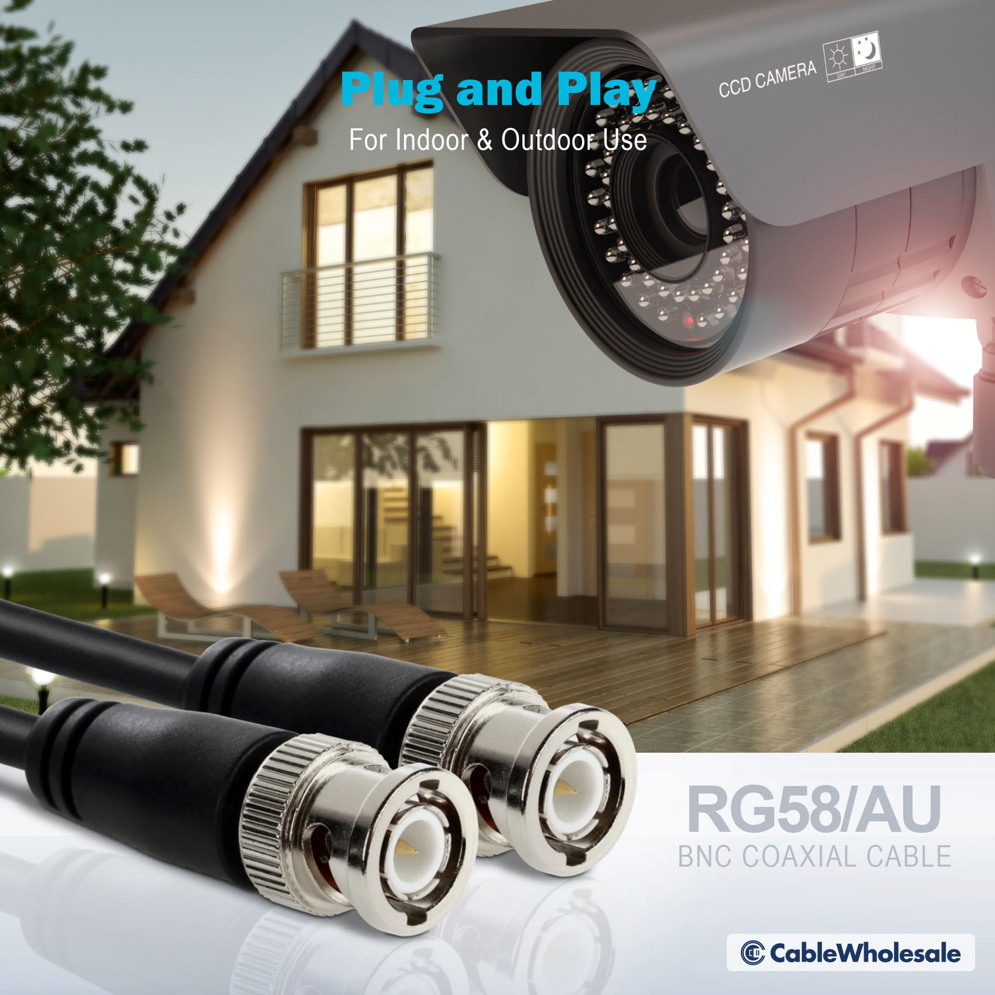 Foto 4 pulgar | Cable Coaxial Wholesale Rg58/au Bnc Macho A Macho De 30 M - Venta Internacional.