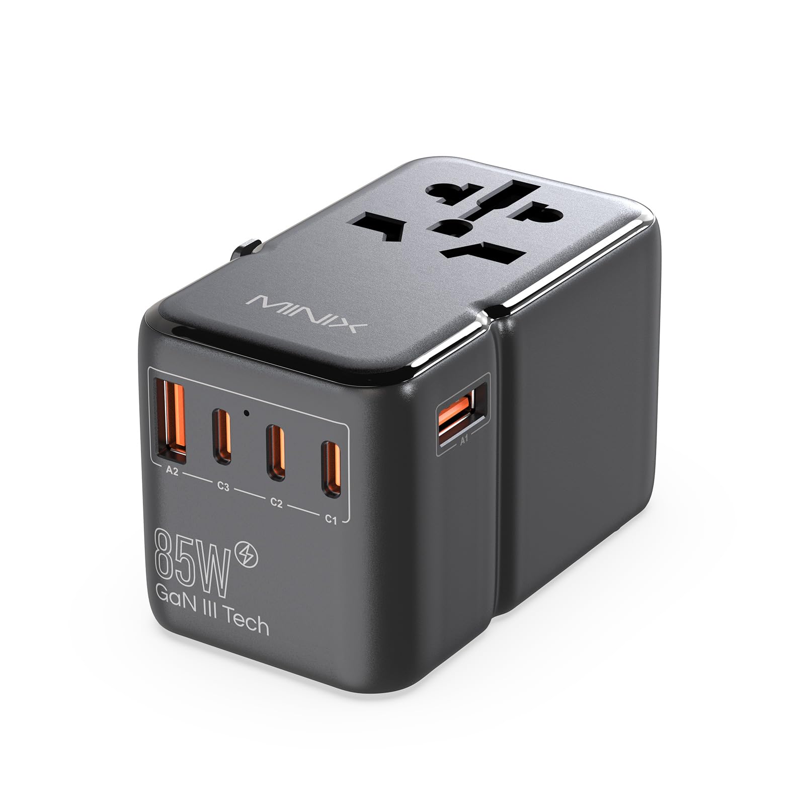 Foto 2 pulgar | Adaptador De Viaje Minix Tp85 85w Gan Iii Con 3 Usb-c Y 2 Usb-a - Venta Internacional.