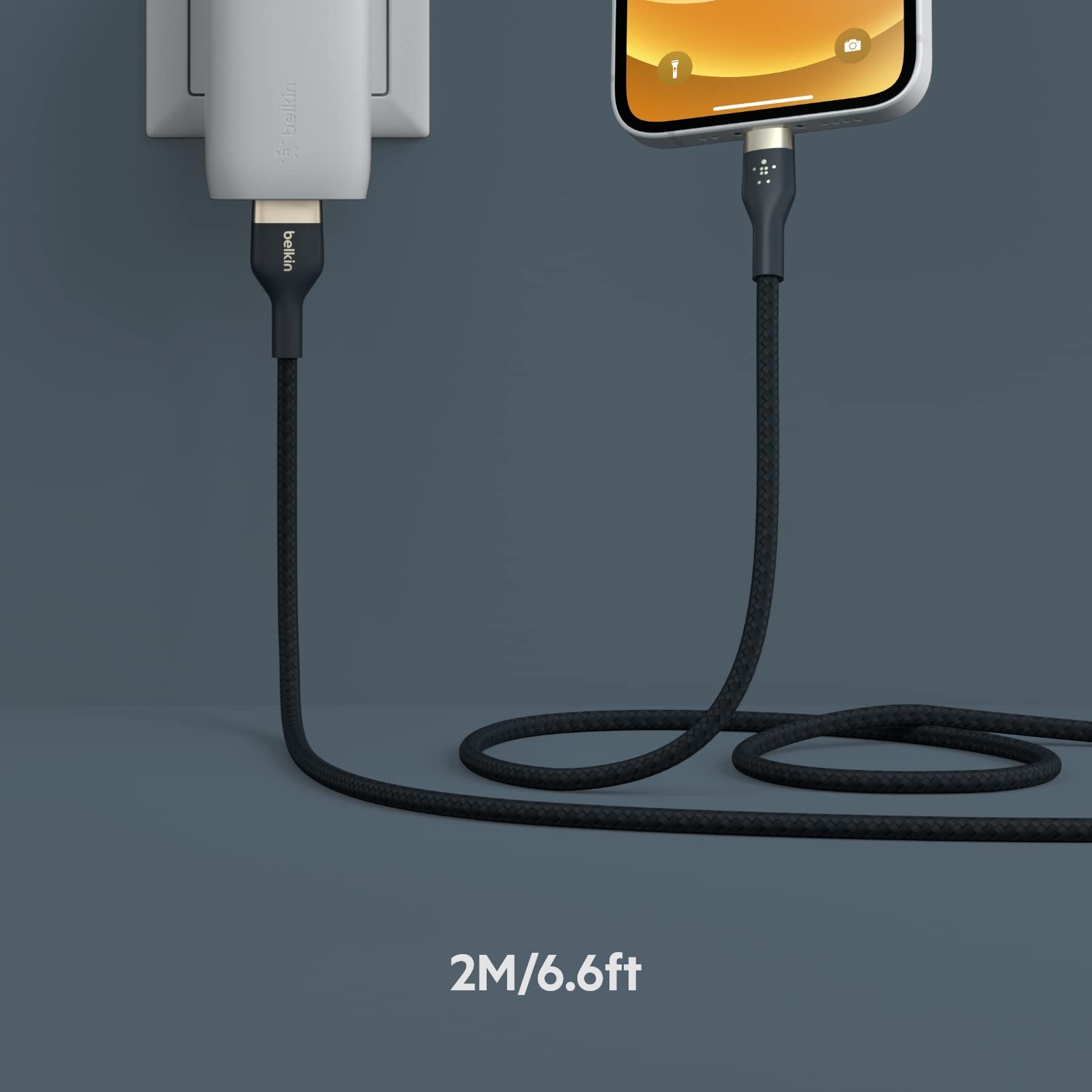 Foto 2 | Cable De Carga Belkin Boostcharge Pro Flex De 2 M Para Iphone Blue - Venta Internacional.