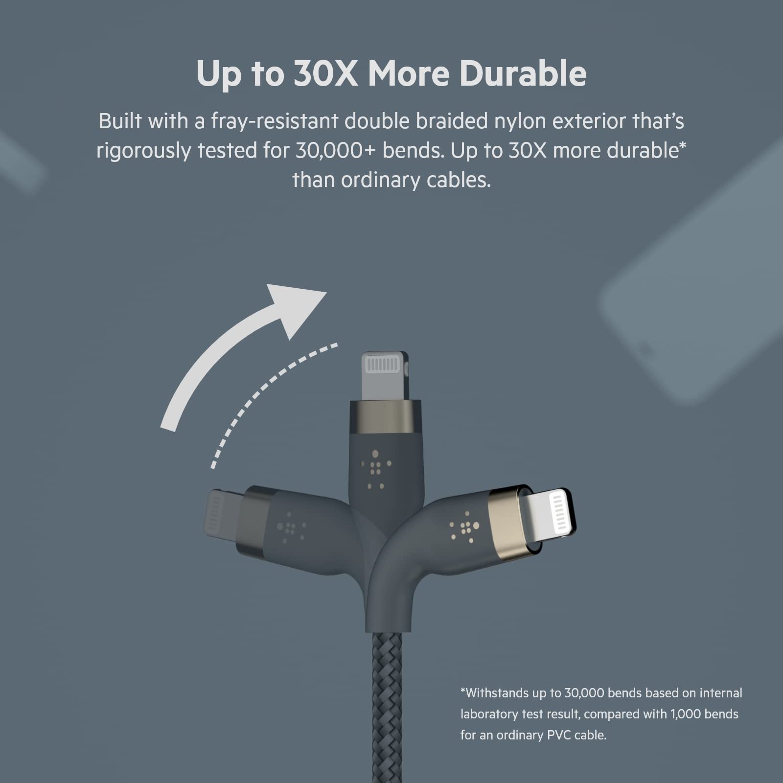 Foto 4 pulgar | Cable De Carga Belkin Boostcharge Pro Flex De 2 M Para Iphone Blue - Venta Internacional.