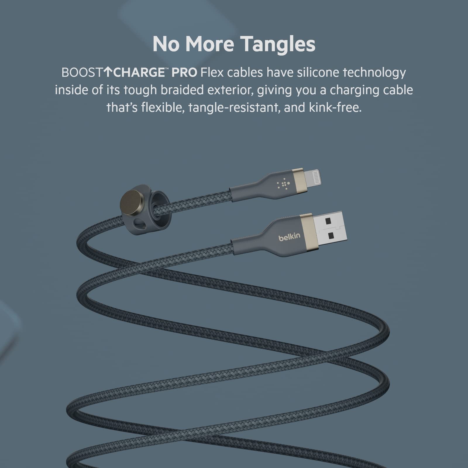 Foto 7 pulgar | Cable De Carga Belkin Boostcharge Pro Flex De 2 M Para Iphone Blue - Venta Internacional.