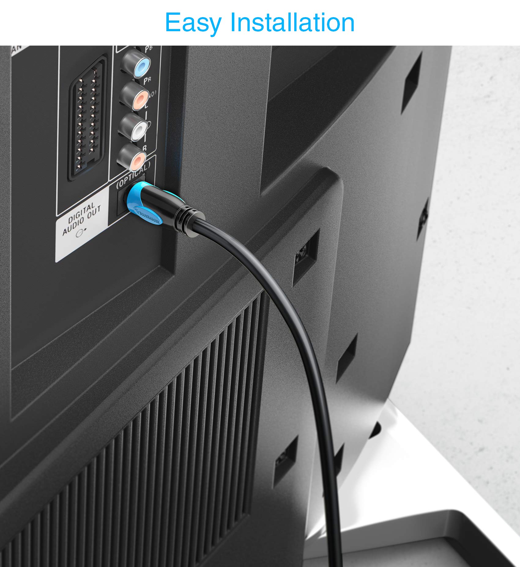 Foto 6 | Cable Toslink De Audio Óptico Digital Bluerigger De 25 M - Venta Internacional.