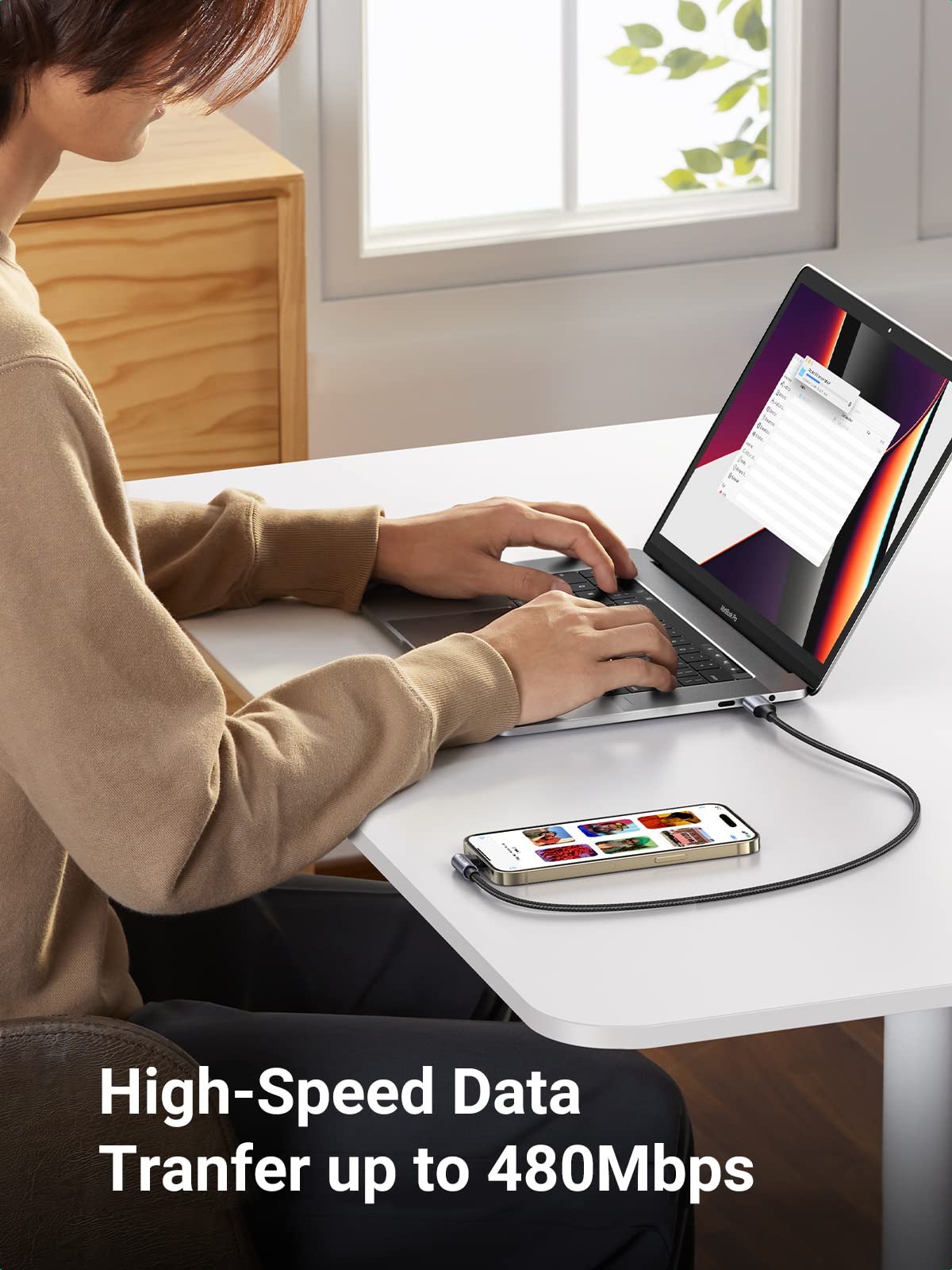 Foto 7 pulgar | Cable Lightning Ugreen Usb C De 90 Grados A Lightning De 1,8 M - Venta Internacional.