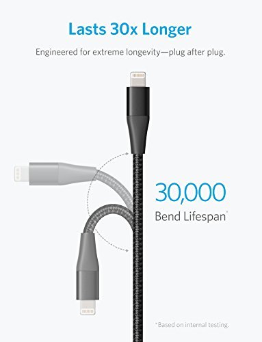 Foto 2 | Cable Usb-a A Lightning Anker 551 De 1 M Para Iphone, Color Negro - Venta Internacional.