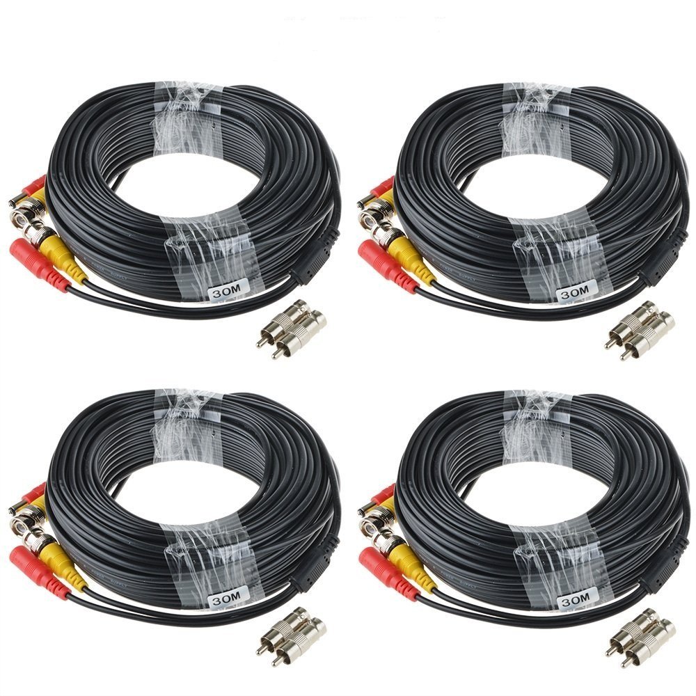 Foto 2 pulgar | Cable Para Cámara De Seguridad Ablegrid  De 100 Pies Con Bnc A Rca, Paquete De 4 - Venta Internacional.