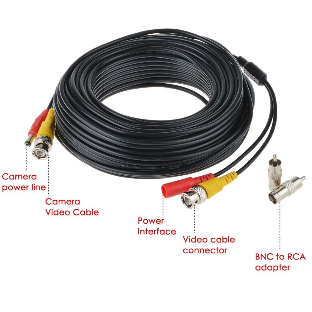 Foto 6 pulgar | Cable Para Cámara De Seguridad Ablegrid  De 100 Pies Con Bnc A Rca, Paquete De 4 - Venta Internacional.