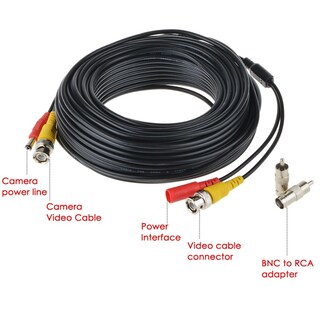 Foto 5 | Cable Para Cámara De Seguridad Ablegrid De 100 Pies Con Bnc A Rca, Paquete De 4 - Venta Internacional.