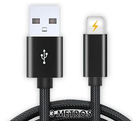 Foto 2 pulgar | Cable Xtellar Cargador Para Iphone De 3 Metros / Reforzado Uso Rudo