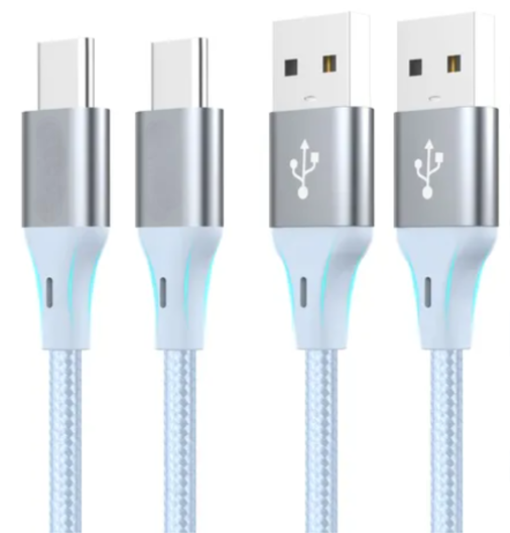 2 Xtellar Cables Usb-a A Usb-c 3.0 Carga Rápida 1.5m 3a $549