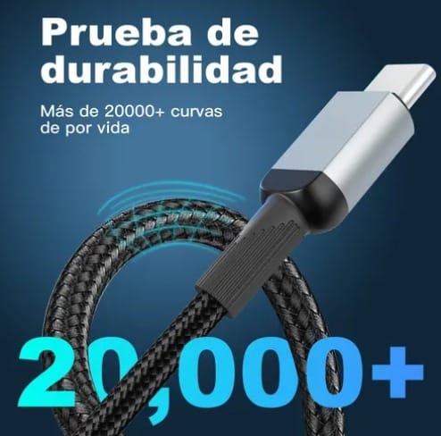 Foto 5 pulgar | Cable Xtellar Tipo C A Tipo C 60w Carga Rapida Cable 2m Reforzado