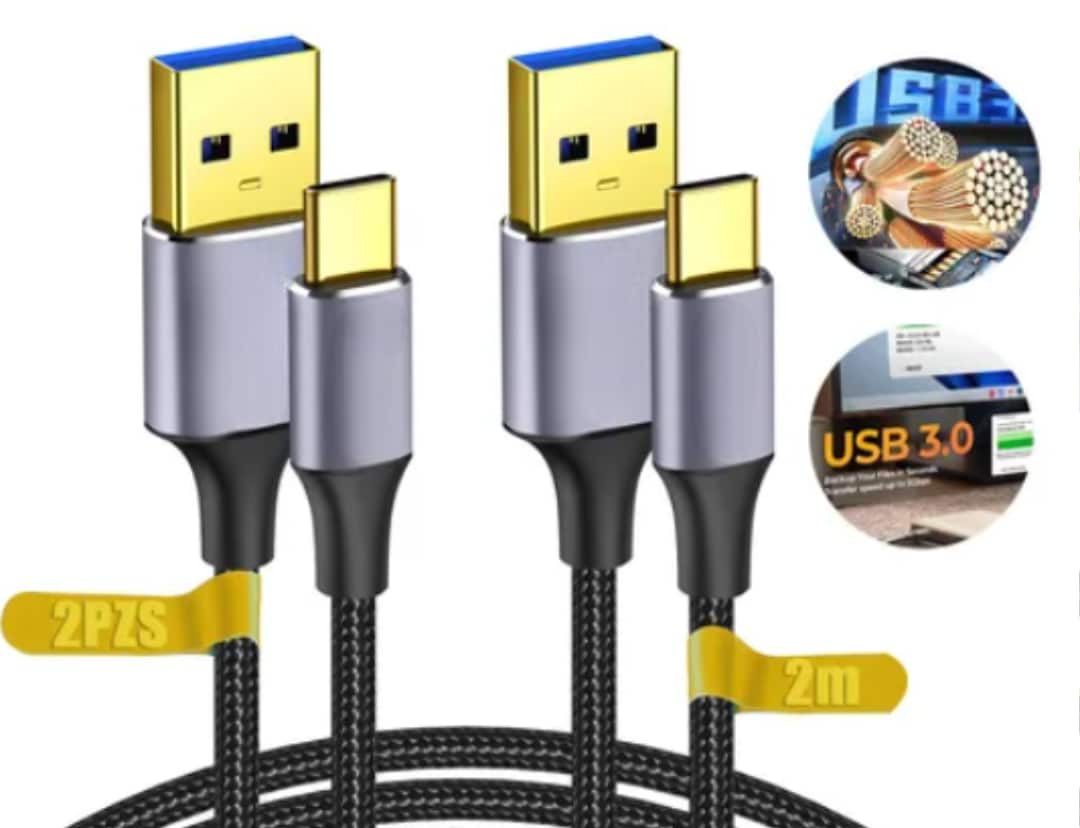 Cargador USB a USB-C Xtellar Carga Rápida 2 Piezas $569