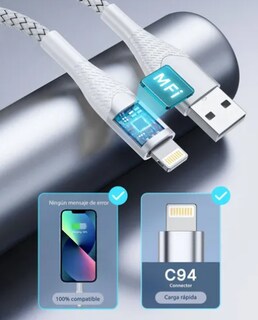 Foto 2 | Cable Xtellar de Carga Rápida para iPhone 2 m