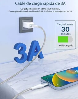 Foto 3 | Cable Xtellar de Carga Rápida para iPhone 2 m