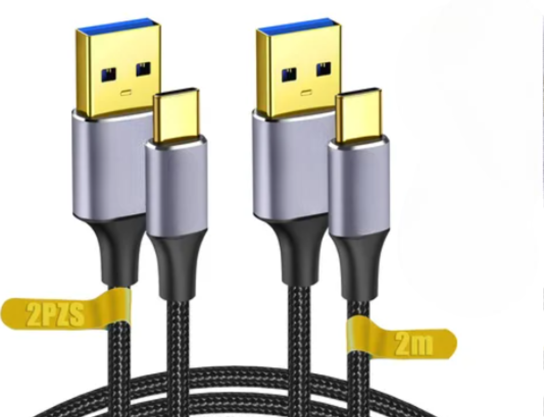 Foto 2 pulgar | Cable USB-C a USB-A Xtellar Carga Rápida 2 Piezas