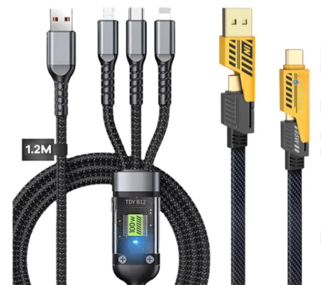 Foto 2 pulgar | 2 Xtellar Cable Usb Datos Carga Rápida 3en1 Para Iphone Micro Tipo C