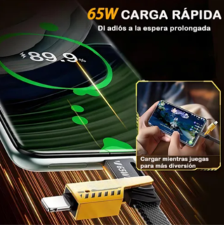Foto 4 | 2 Xtellar Cable Usb Datos Carga Rápida 3en1 Para Iphone Micro Tipo C