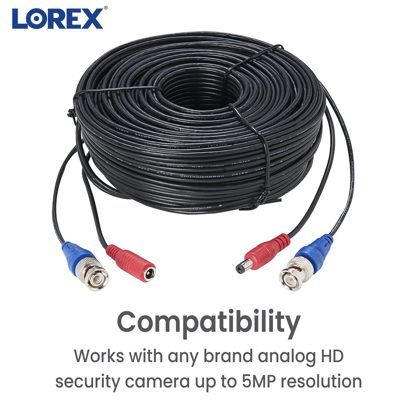 Foto 4 pulgar | Cable Lorex 4k Rg59 - Accesorio De Alimentación Para Cámara De Seguridad (30 M) - Venta Internacional.