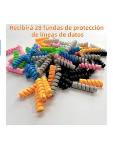 Foto 2 | Funda De Protección De Línea De Datos Xtellar Multicolor 28 Piezas Silicona