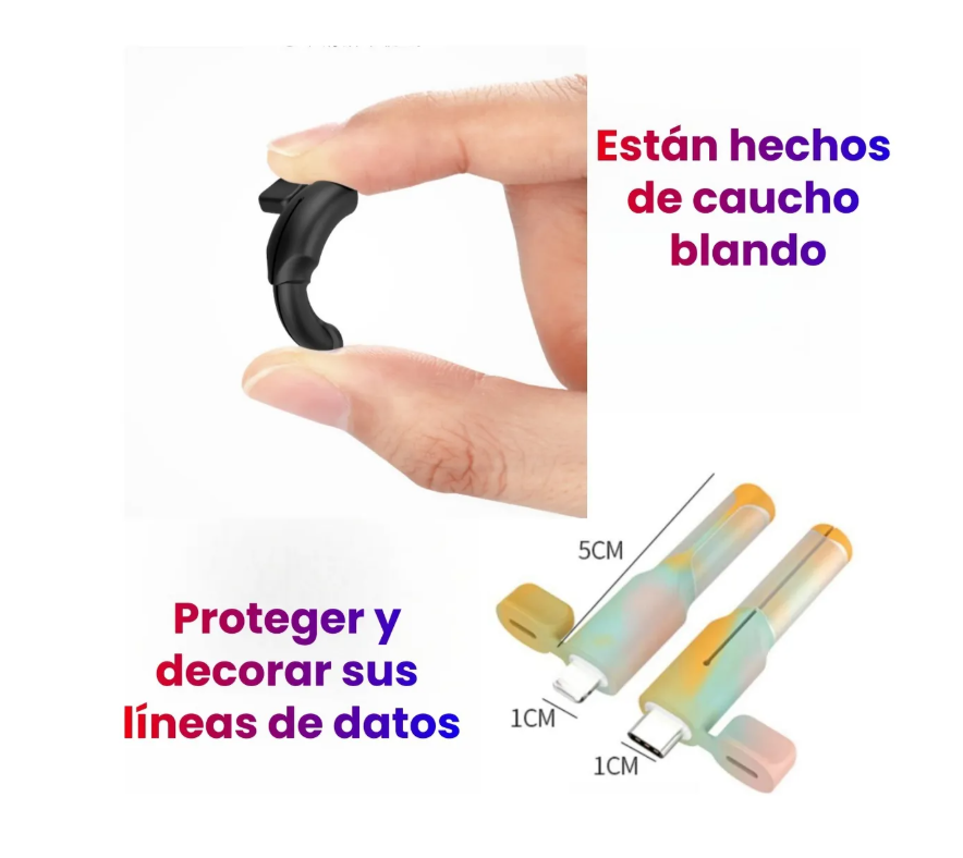 Foto 3 pulgar | 2 Funda  Xtellar  Protectora De Cable De Silicona Tipo C Para Iphone