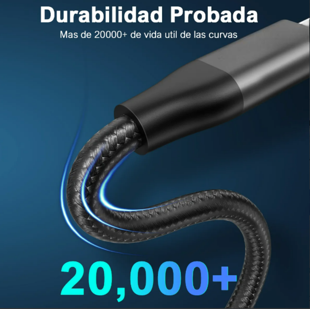 Foto 3 pulgar | Xtellar Cable Tipo C A Tipo C Premium 2m  Carga Rápida  Nailon Trenzado  Compatible Con Samsung  Poco  Moto Y R
