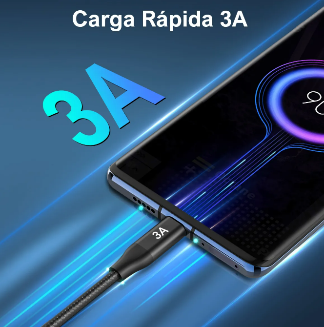 Foto 5 pulgar | Xtellar Cable Tipo C A Tipo C Premium 2m  Carga Rápida  Nailon Trenzado  Compatible Con Samsung  Poco  Moto Y R